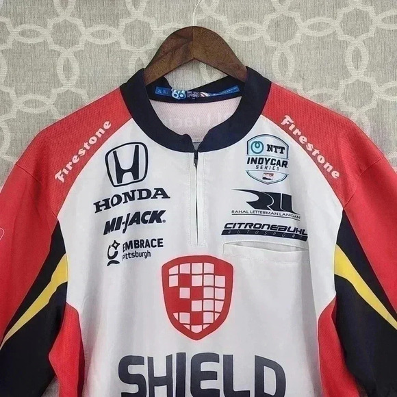 Vintage Men's Cycling Racing Jersey 66 Apparel  Honda Shield Cleansers Shirt XLT - Picture 3 of 8